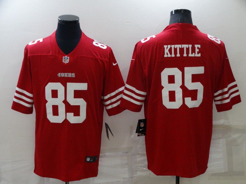 Men San Francisco 49ers #85 Kittle Red 2023 Nike Vapor Limited NFL Jersey